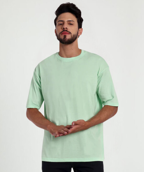 Mint Green Off Shoulder T-Shirt – 100% Cotton Comfort